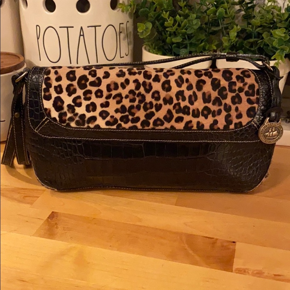 Brahmin Daria Singita Calf hair Cheetah Purse